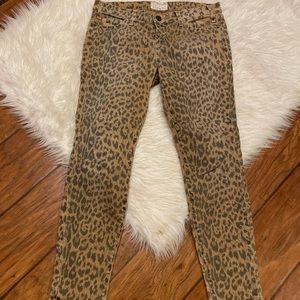 Current Elliot High Waist Stiletto Leopard Jean